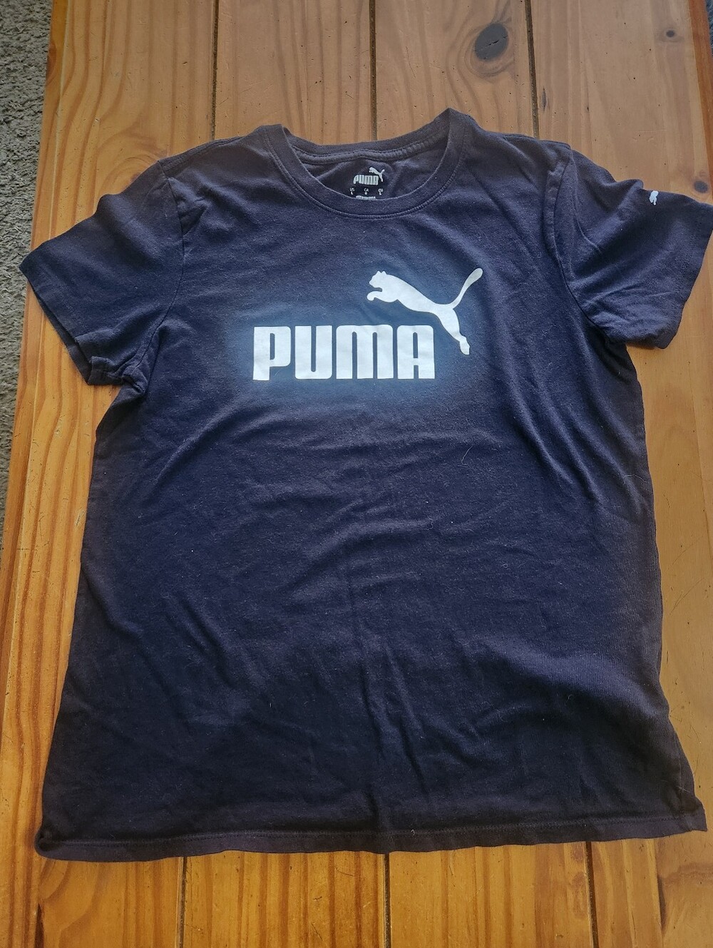 Puma Graphic Tee Black/White Size Large